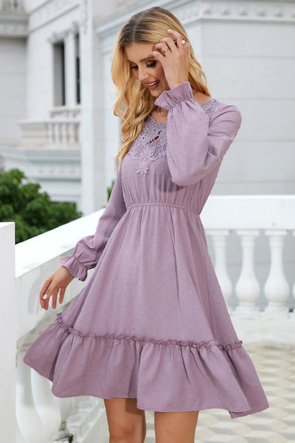 Robe Chic Dentelle Trapèze - gallery 2