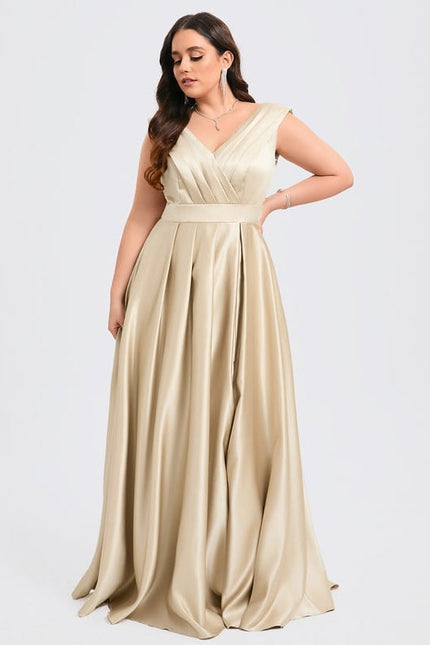 Robe Chic Satinée Rose Pâle - gallery 7