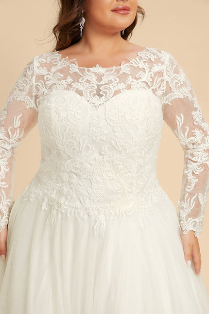 Robe Chic Blanche Col Rond Dentelle - gallery 8