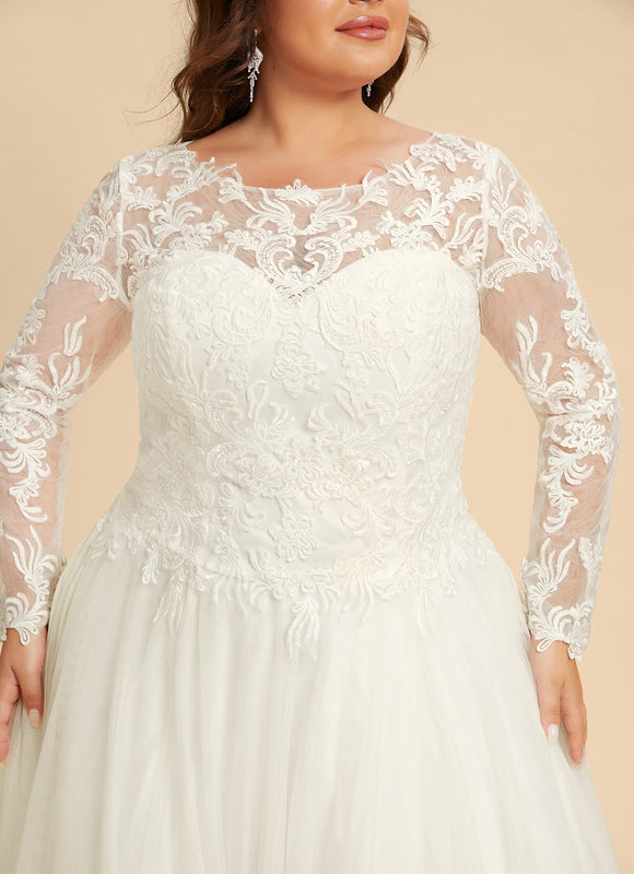 Robe Chic Blanche Col Rond Dentelle - gallery 8