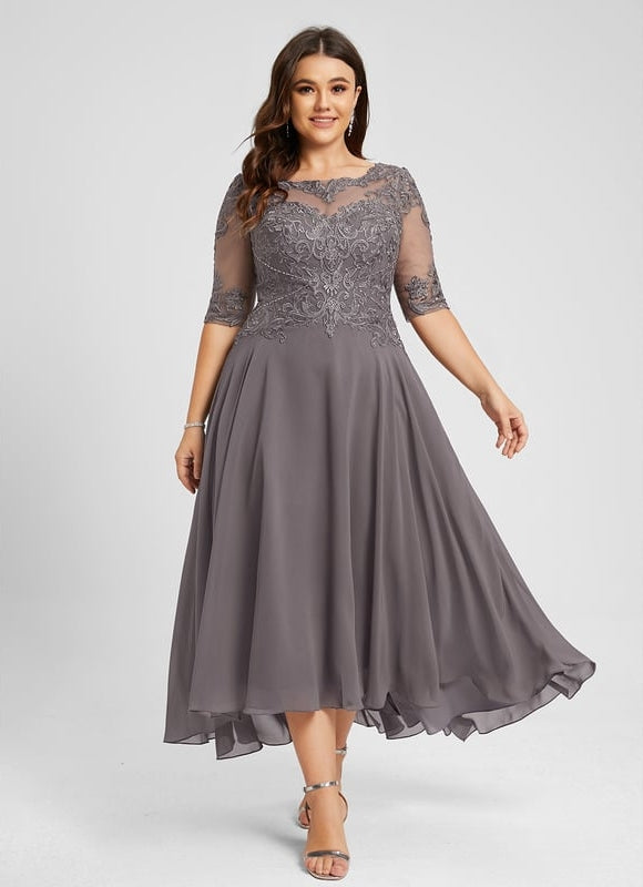 Robe Chic Grise Raffinée - gallery 7