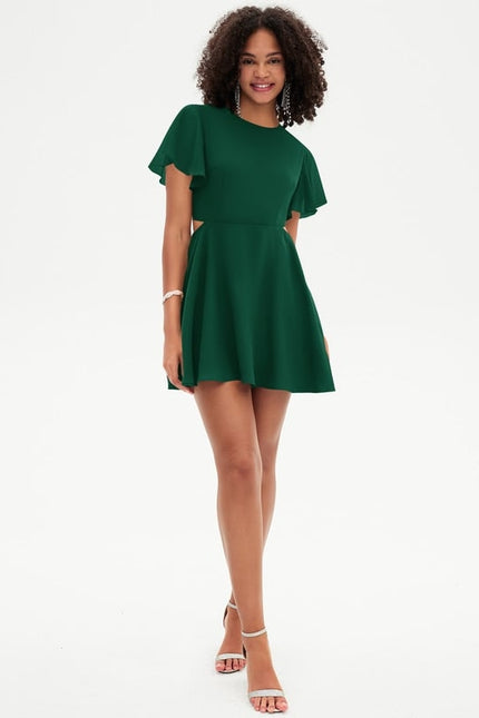 Robe Chic Courte Émeraude