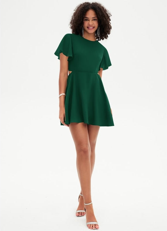 Robe Chic Courte Émeraude