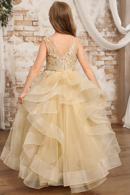 Robe Chic Dorée Tulle - gallery 1