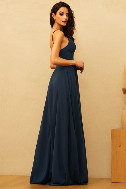 Robe Chic Longue Verte Fluide - gallery 2