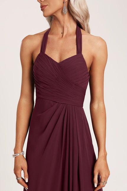 Robe Chic Bleu Drapé - gallery 3