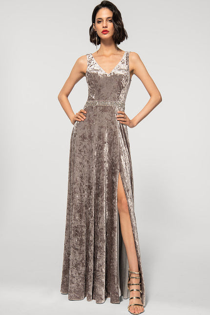 Robe Chic Velours Sombre - gallery 2