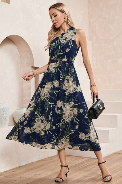 Robe Chic Asymétrique Florale - gallery 2