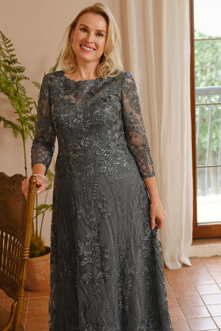 Robe Chic Dentelle Charbon - gallery 5