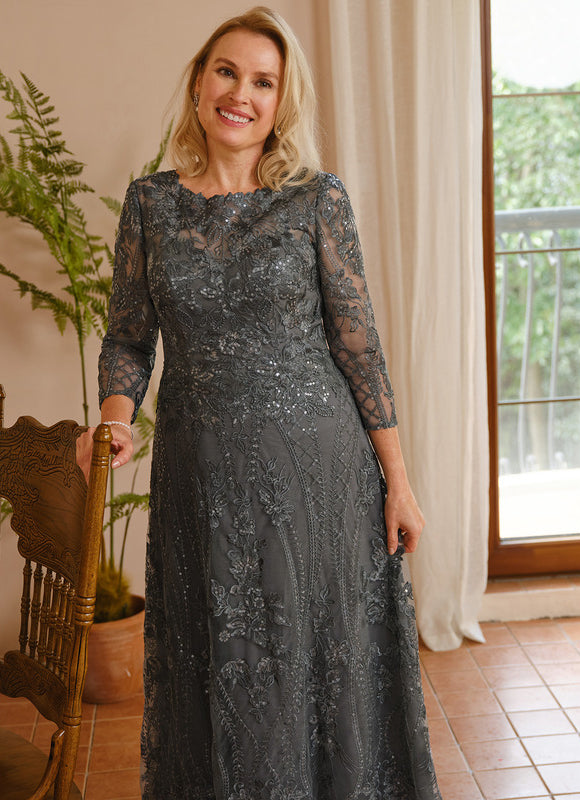 Robe Chic Dentelle Charbon - gallery 5