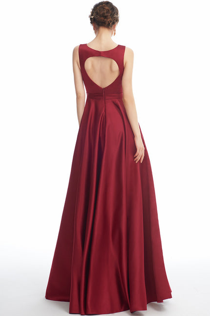 Robe Chic Rouge Satiné - gallery 1