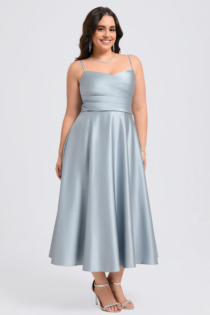 Robe Chic Satinée Aigue-Marine - gallery 8