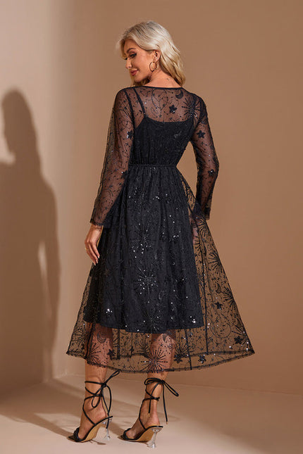 Robe Chic Noir Étoilé - gallery 2