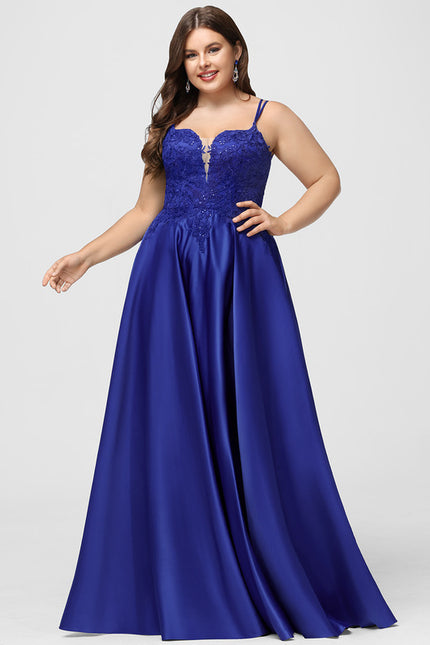 Robe Chic Bleu Satinée - gallery 5