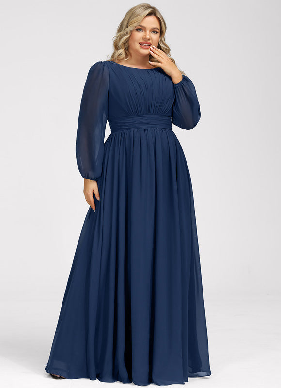 Robe Chic Mousseline Drapée - gallery 7