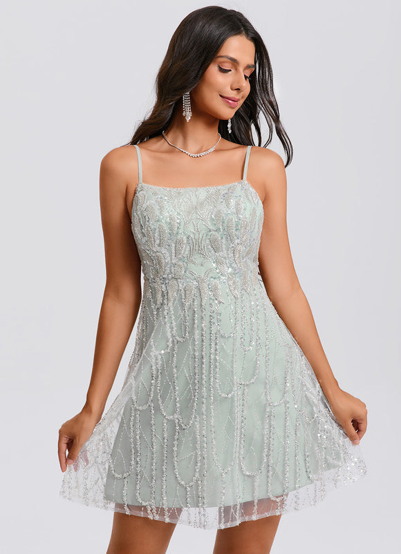 Robe Chic Pailletée Courte - gallery 2