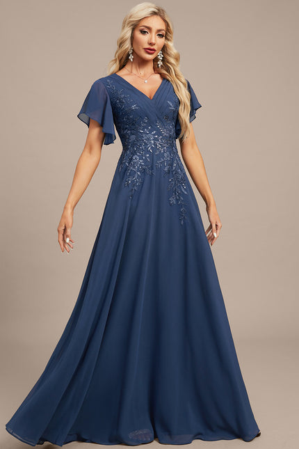 Robe Chic Bleu Nuit Élégante - gallery 6