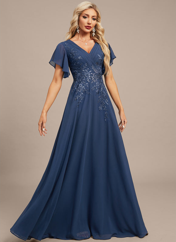 Robe Chic Bleu Nuit Élégante - gallery 6
