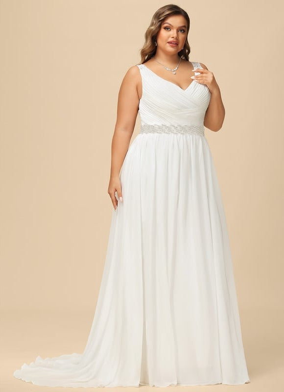 Robe Chic Chiffon Traîne - gallery 6