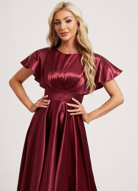 Robe Chic Satinée Rubis - gallery 3