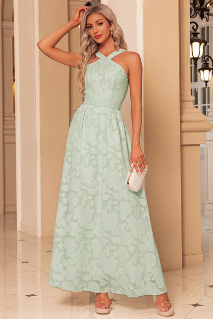 Robe Chic Maxi Menthe Florale