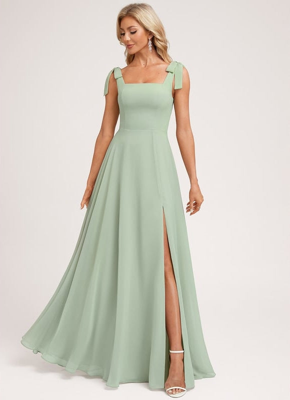 Robe Chic Longue Vert Pastel - gallery 8