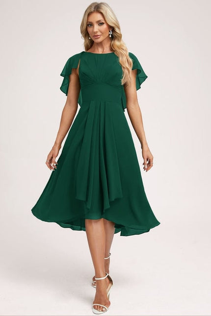 Robe Chic Élégance Émeraude Flottante