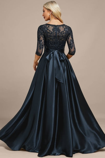 Robe Chic De Soirée Satinée - gallery 6