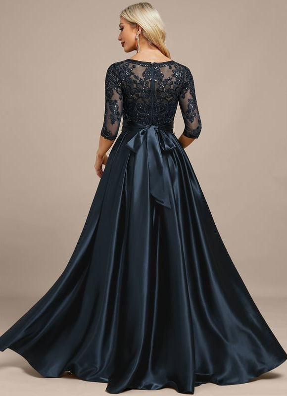 Robe Chic De Soirée Satinée - gallery 6