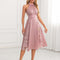 Robe Chic Midi Rose Florale