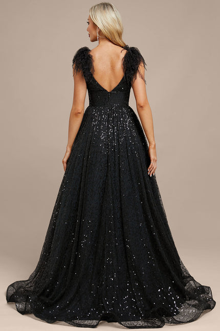 Robe Chic Traîne Pailletée - gallery 8