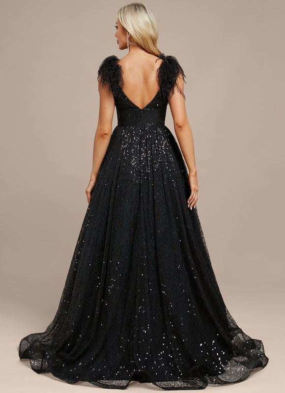 Robe Chic Traîne Pailletée - gallery 8