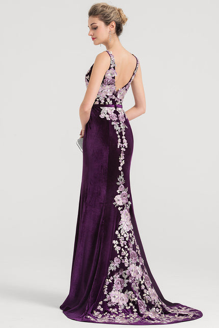 Robe Chic Velours Floral - gallery 1
