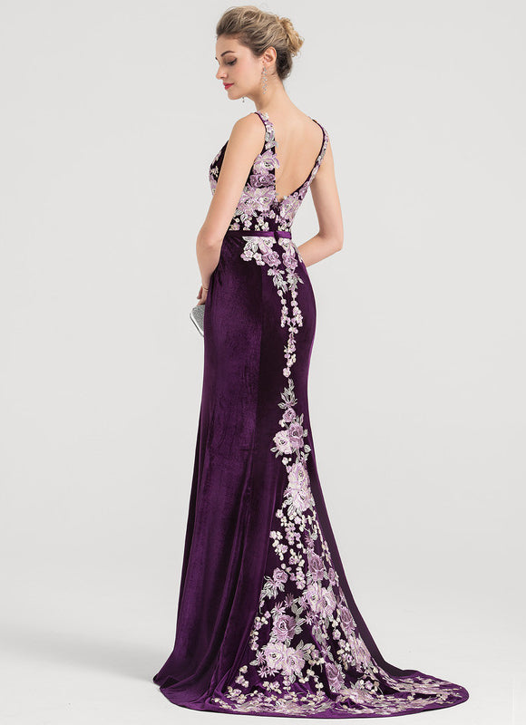 Robe Chic Velours Floral - gallery 1