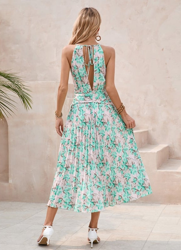 Robe Chic Trapèze Verte - gallery 5