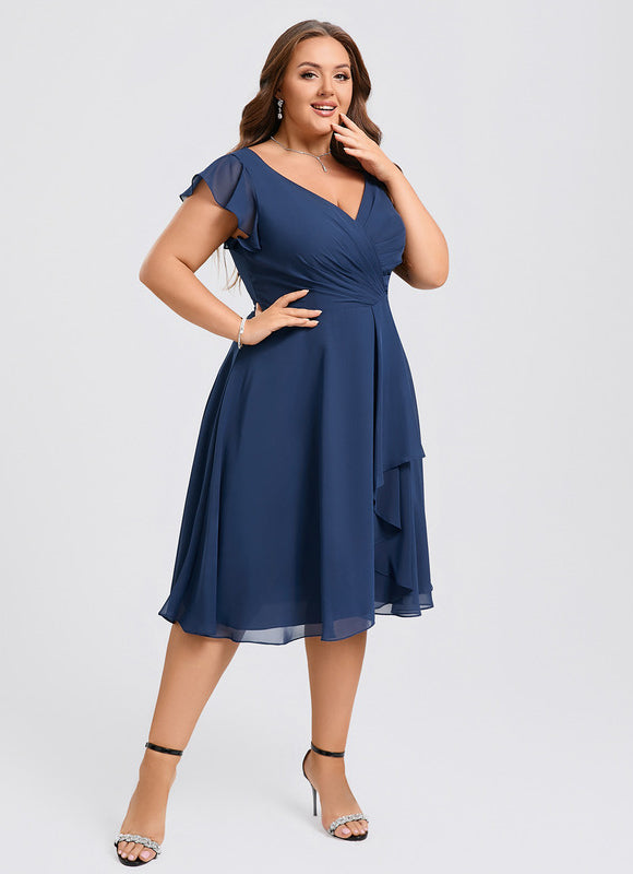 Robe Chic Bleu Élégance Flottante - gallery 8