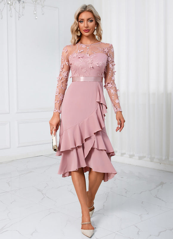 Robe Chic Rose Volante - gallery 5