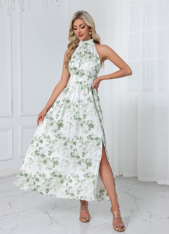 Robe Chic Satinée Verte