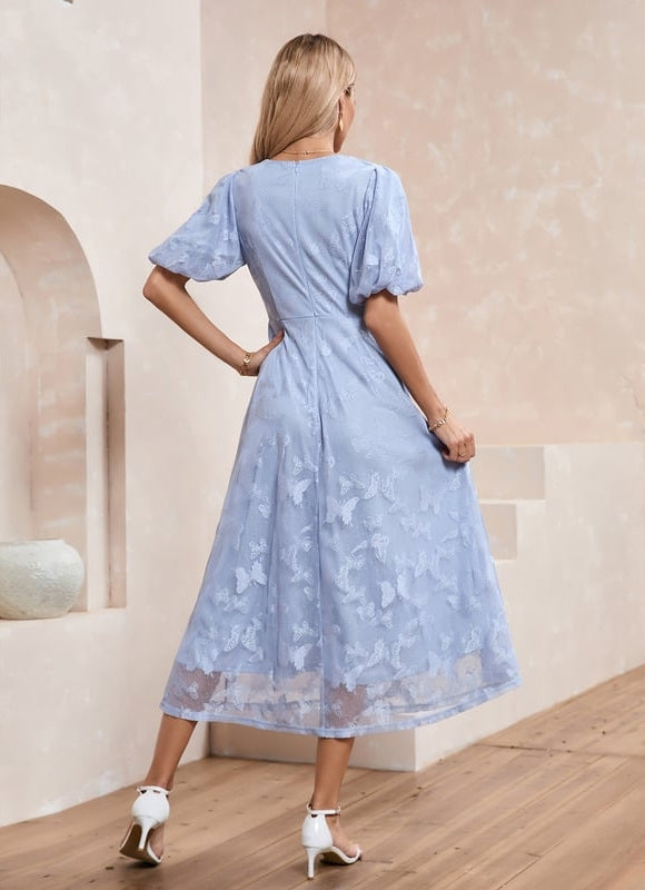 Robe Chic Mi-Longue Ajourée - gallery 2