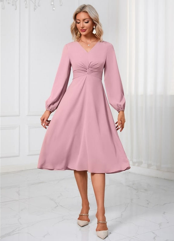 Robe Chic Midi Épurée