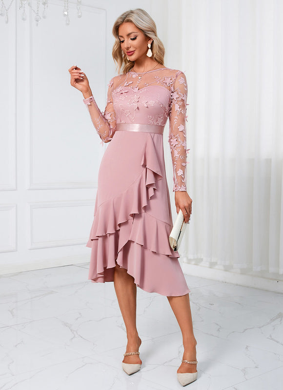 Robe Chic Rose Volante - gallery 3