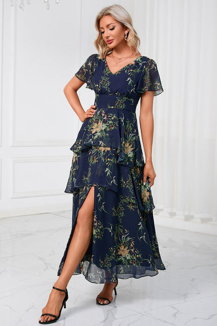 Robe Chic Fleurie Bordeaux - gallery 7