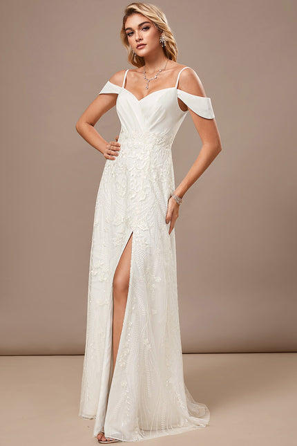 Robe De Soirée Chic Et Glamour Blanche - gallery 1