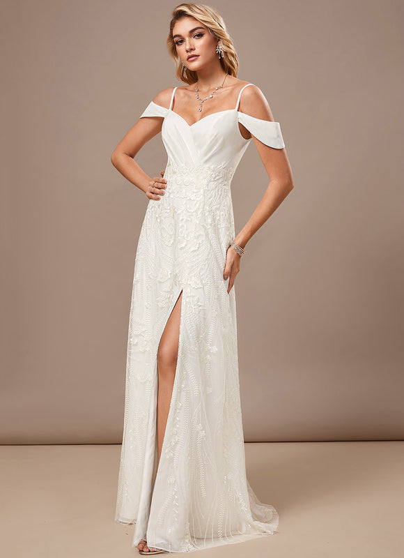 Robe De Soirée Chic Et Glamour Blanche - gallery 1