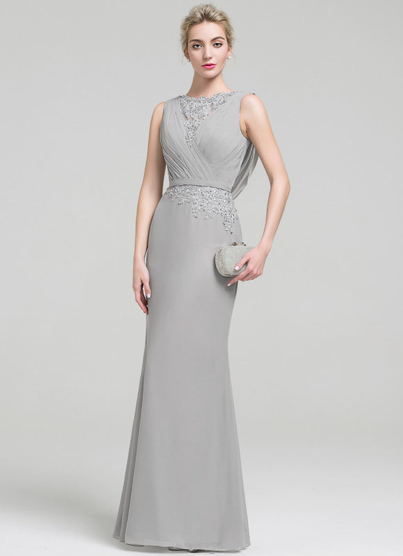 Robe Chic Gris Satiné Élégant - gallery 3