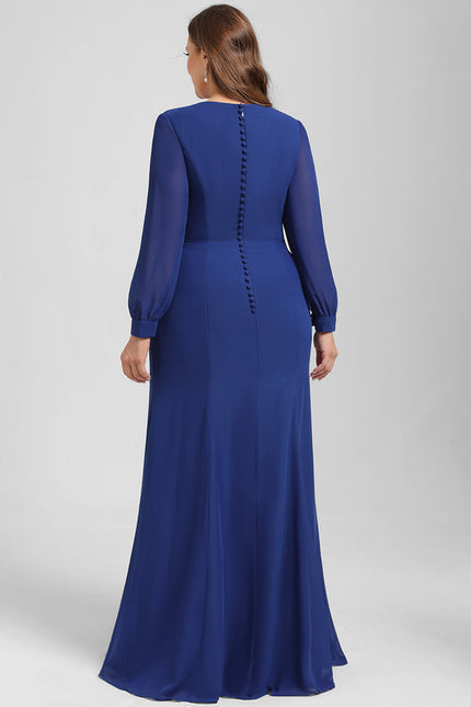 Robe Chic Longue Azur Drapée - gallery 9