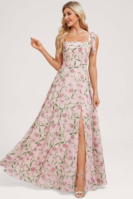 Robe Chic Longue Verte Élégante - gallery 1