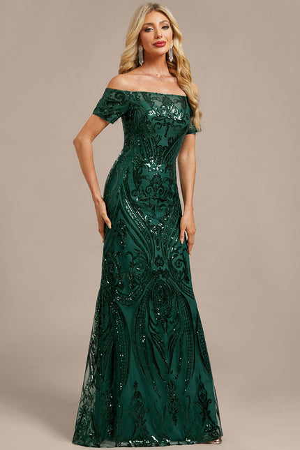 Robe Chic Émeraude Pailletée - gallery 4