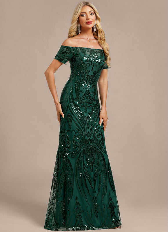 Robe Chic Émeraude Pailletée - gallery 4