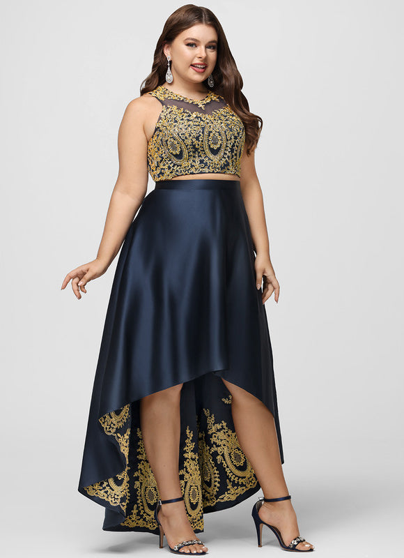 Robe Chic Ornement Noir Satiné - gallery 8